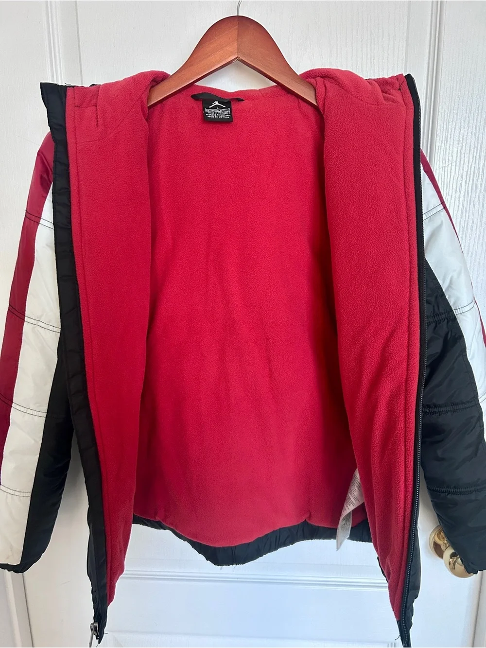 Jordan Kids Black, Red & White Puffer Jacket